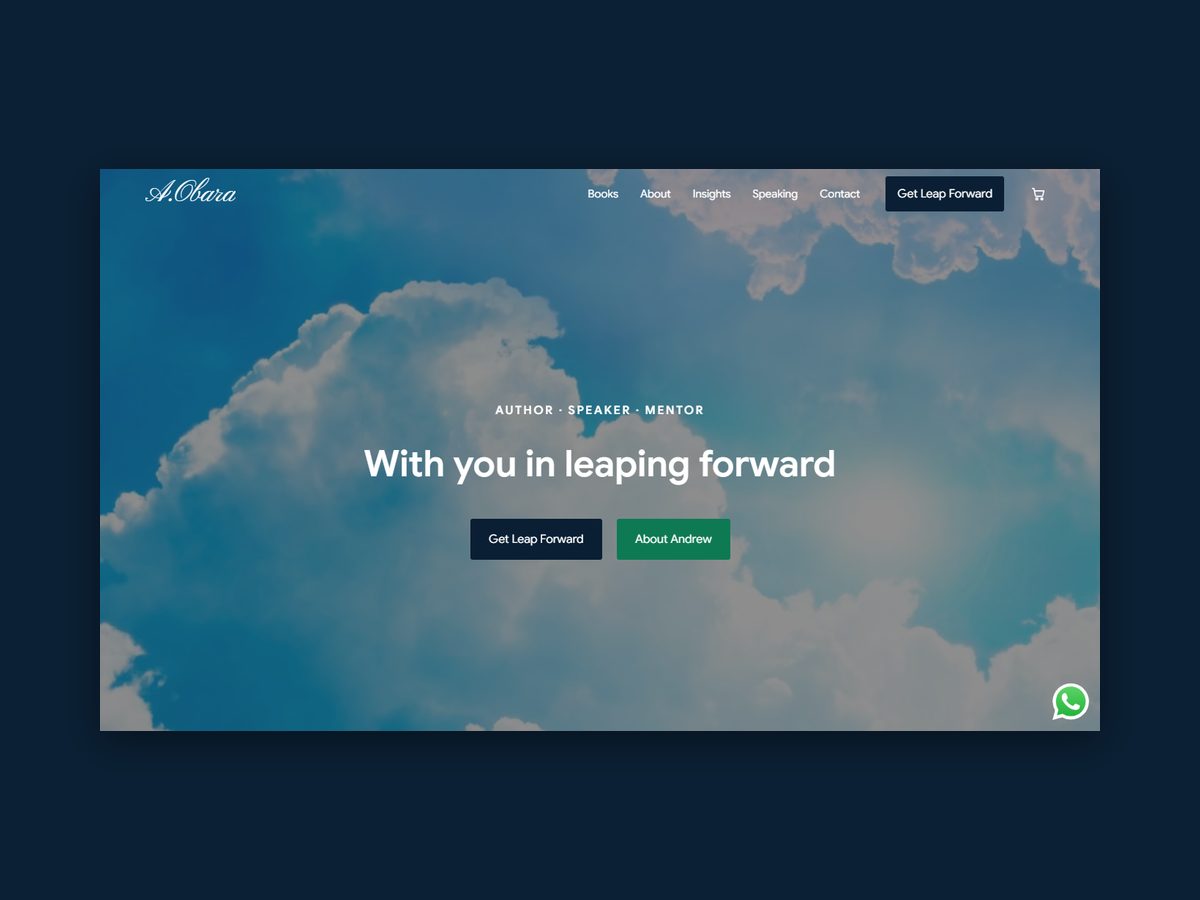 Andrew Obara website project by Kennedy Akora