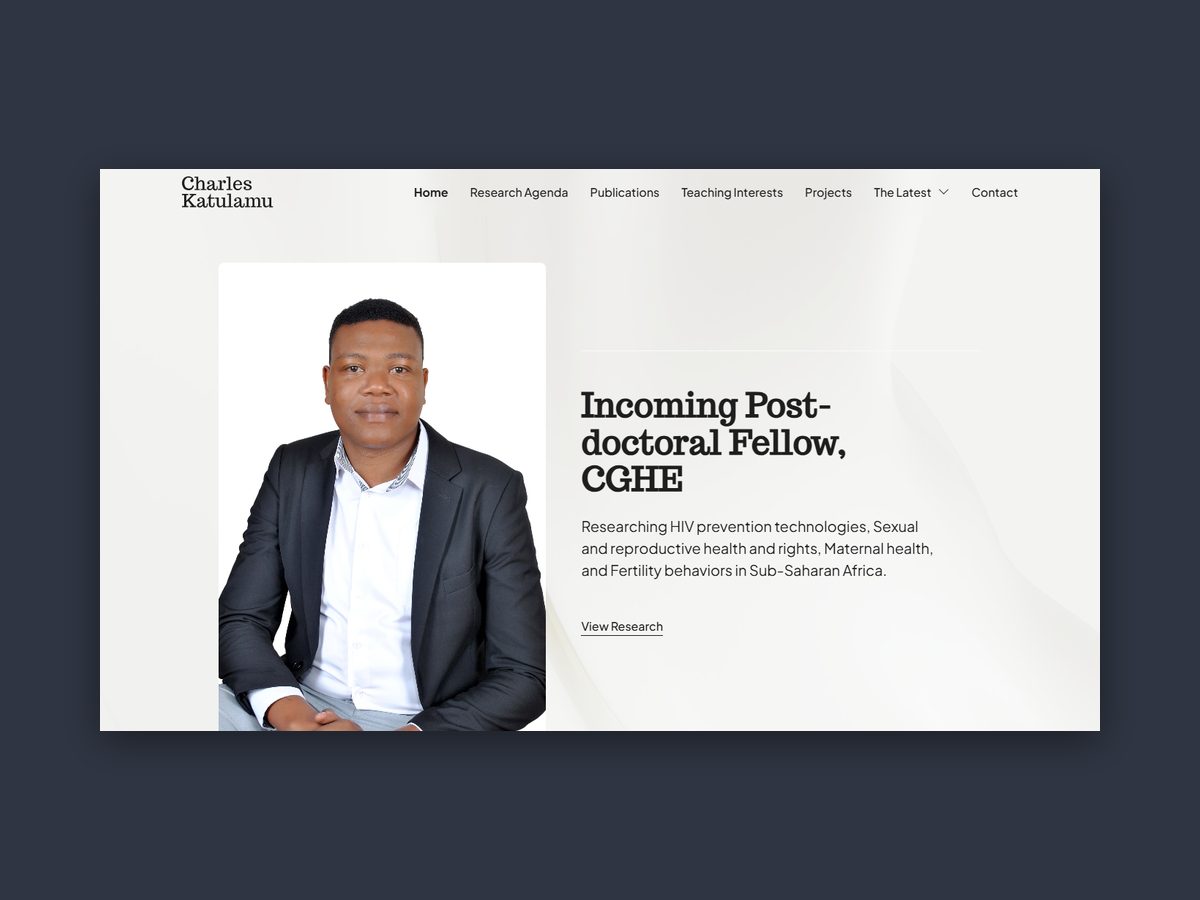 Charles Katulamu website project by Kennedy Akora