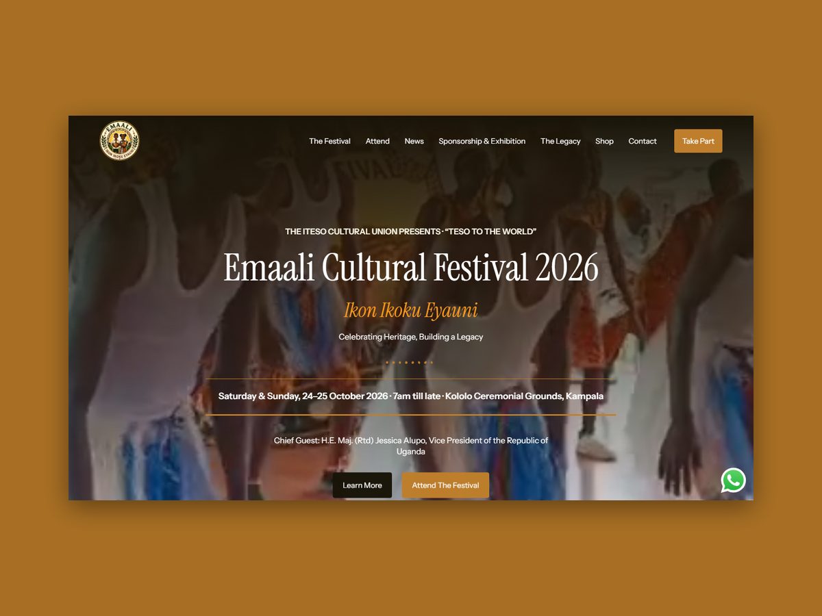Emaali Cultural Festival website project by Kennedy Akora