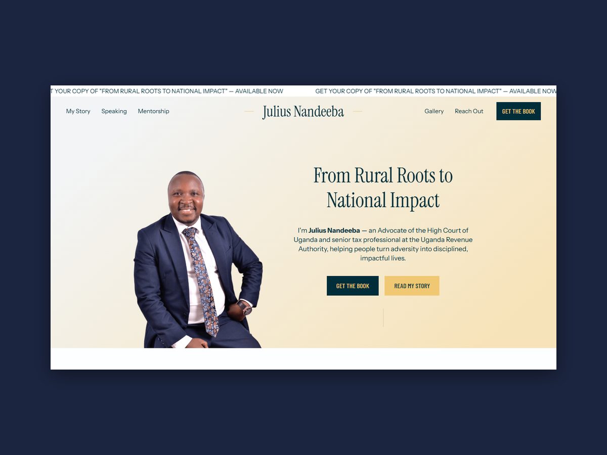 Julius Nandeeba website project by Kennedy Akora
