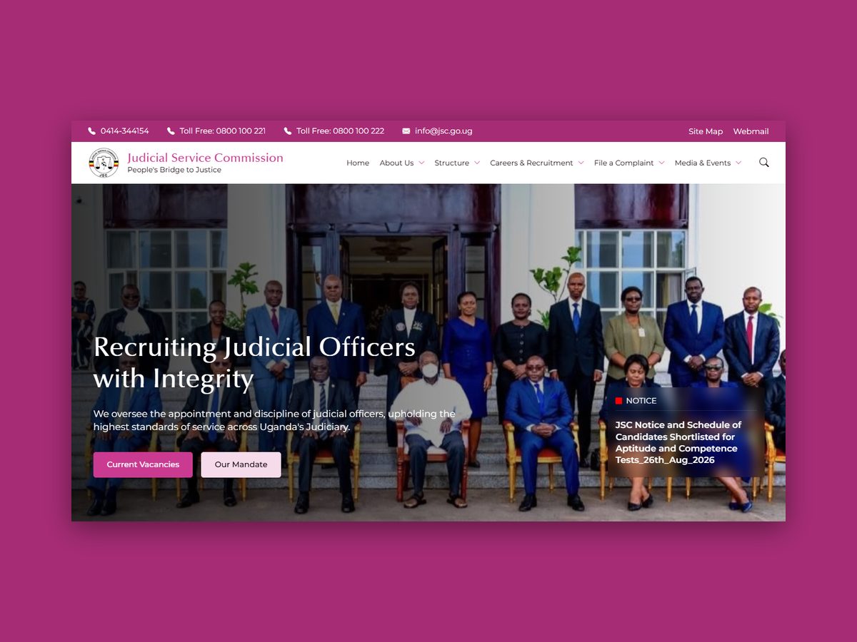 Judicial Service Commission website project by Kennedy Akora